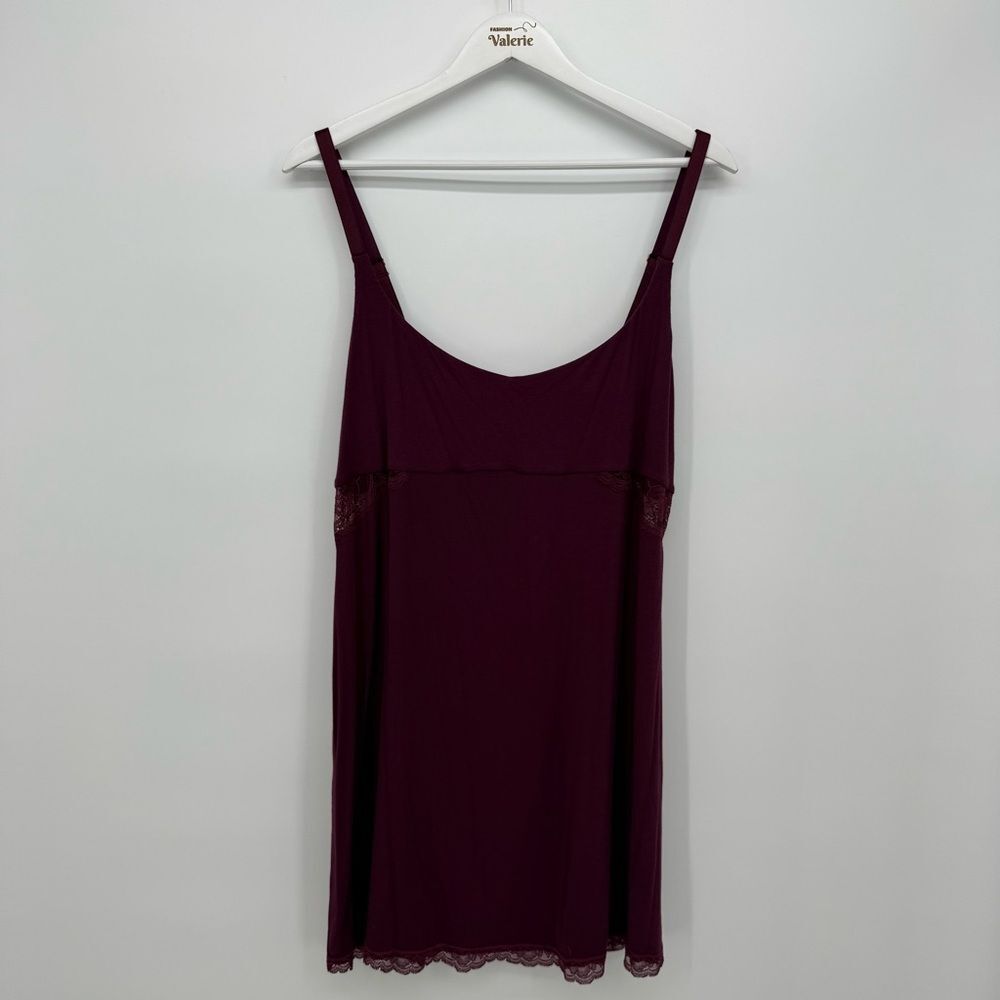 Victoria's Secret Purple Soft Lace Mini Nightgown Lounge Dress Size XL